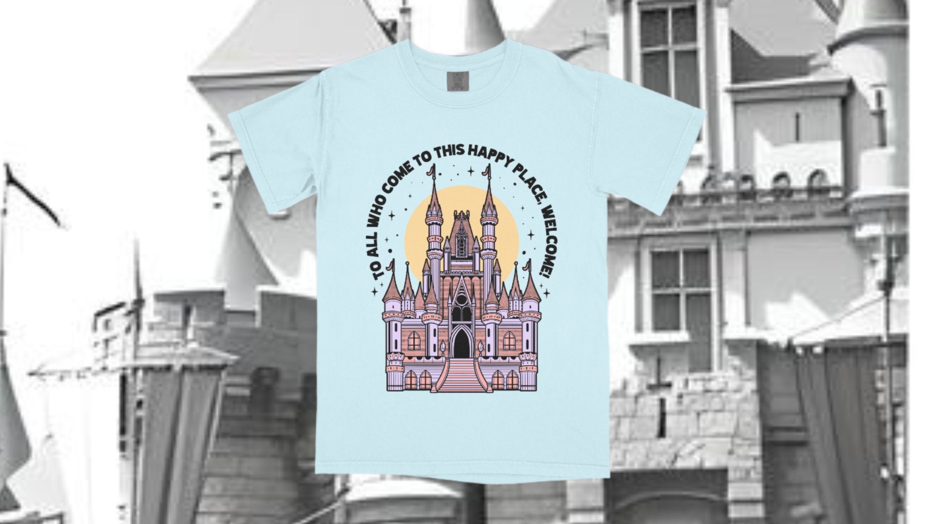 This Happy Place Magic Kingdom Collection of Nostalgic Disney Inspired Tshirts and Hats